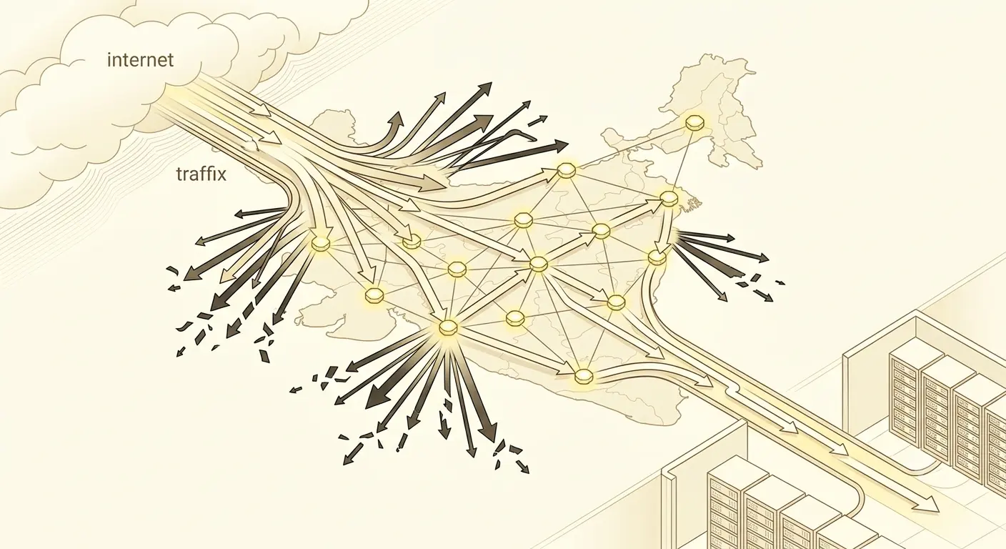 Edge Routers volumetric traffic scrubbing stage